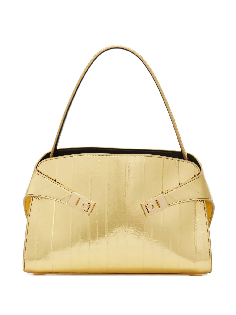 Ferragamo Medium Hug Soft Shoulder Bag In Gold