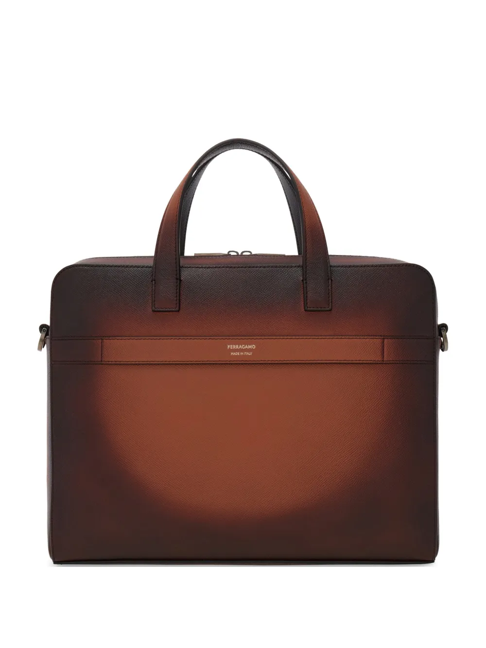 Ferragamo Gancini briefcase - Braun