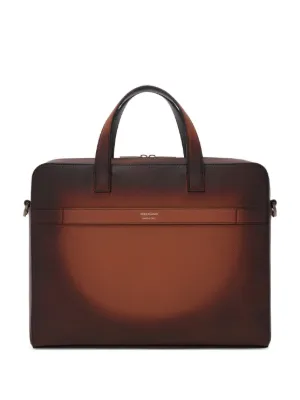 Prada サフィアーノレザービジネスバッグ | グレー | FARFETCH JP