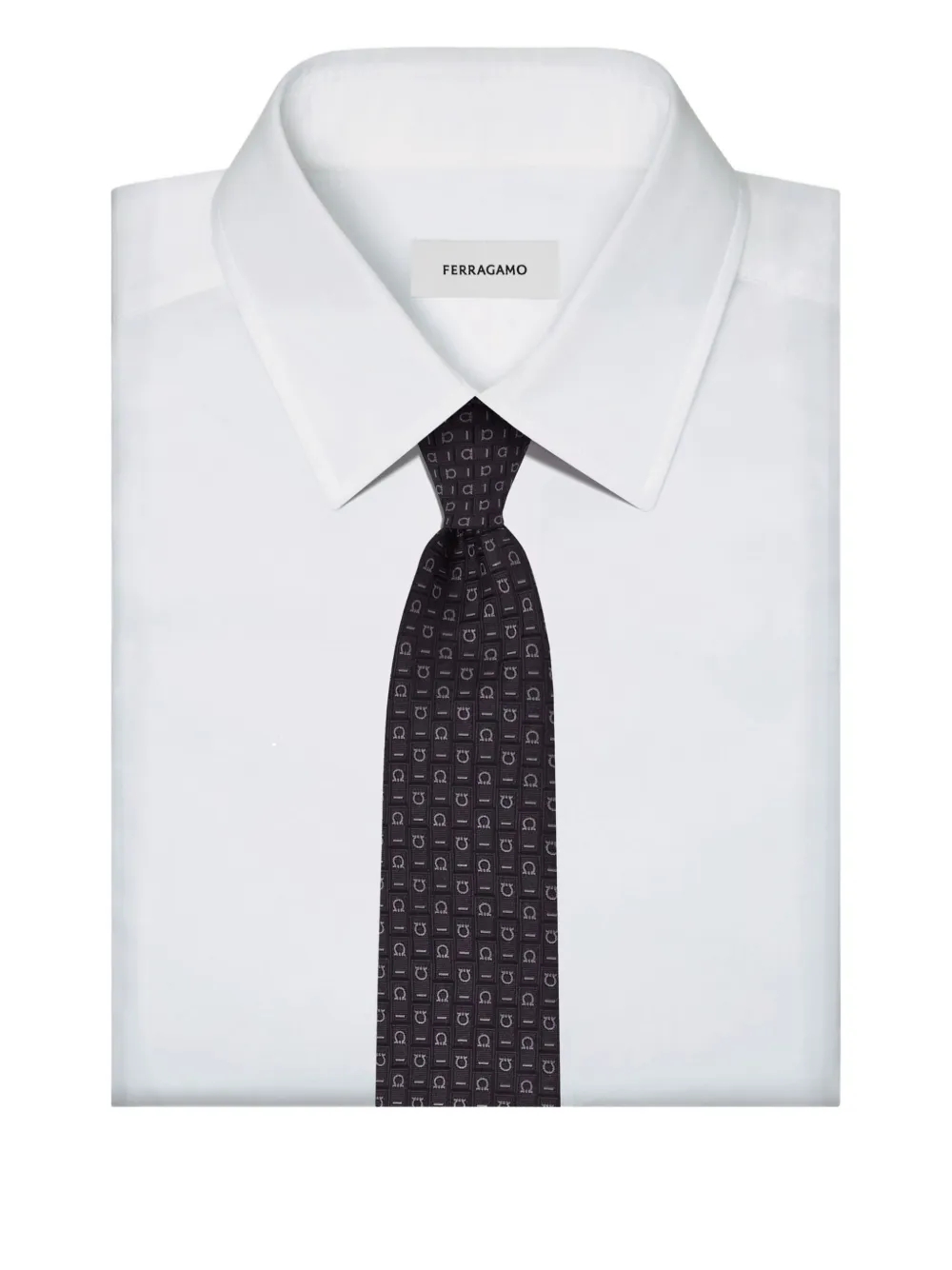 Ferragamo Monogram Jacquard Tie In Multi