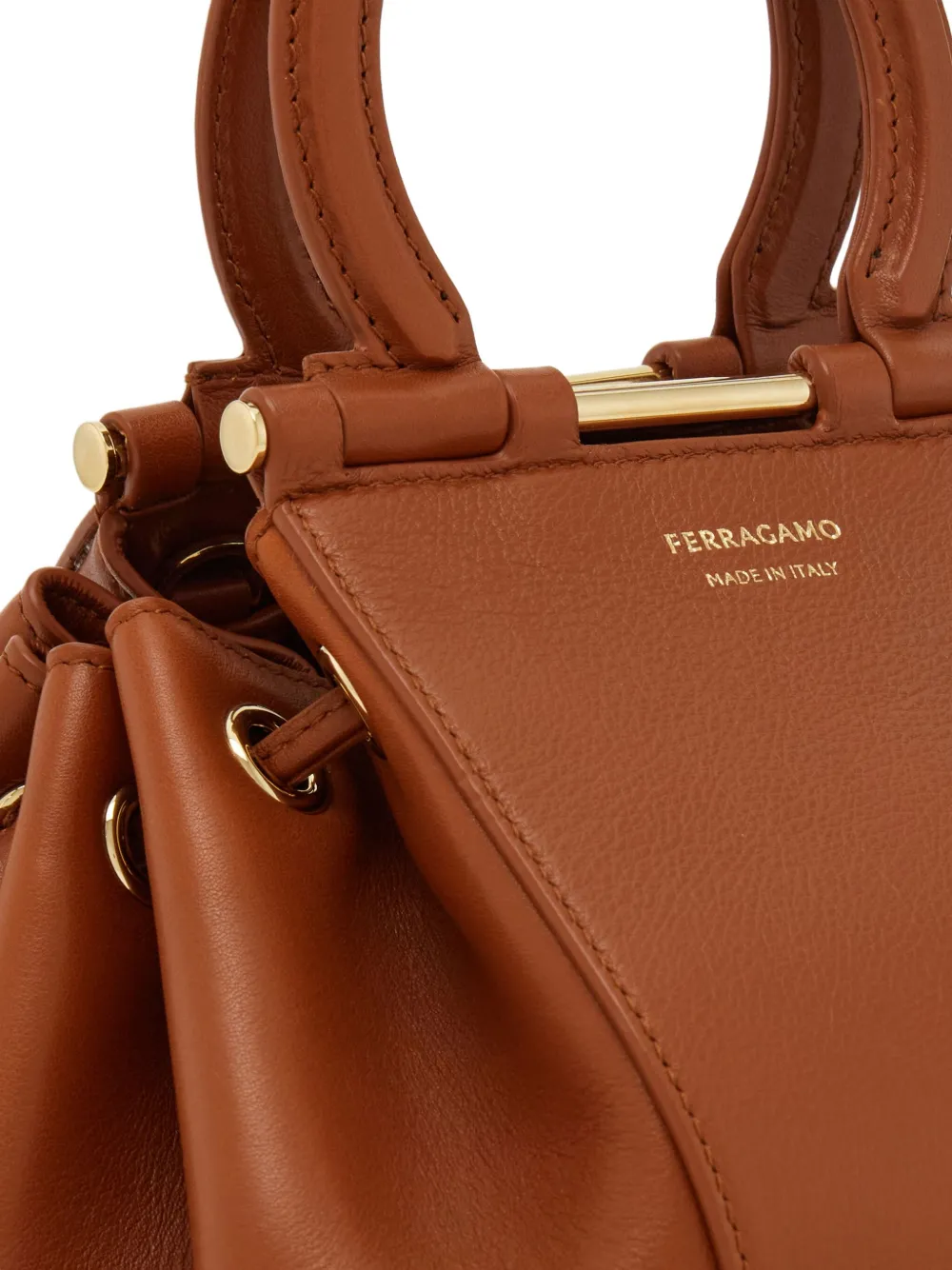 Ferragamo Bucket-tas met Gancini-detail Bruin