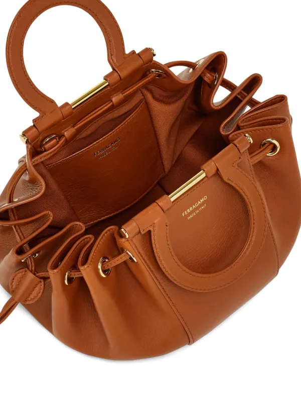 Ferragamo Gancini-detail Bucket Bag | Brown | FARFETCH