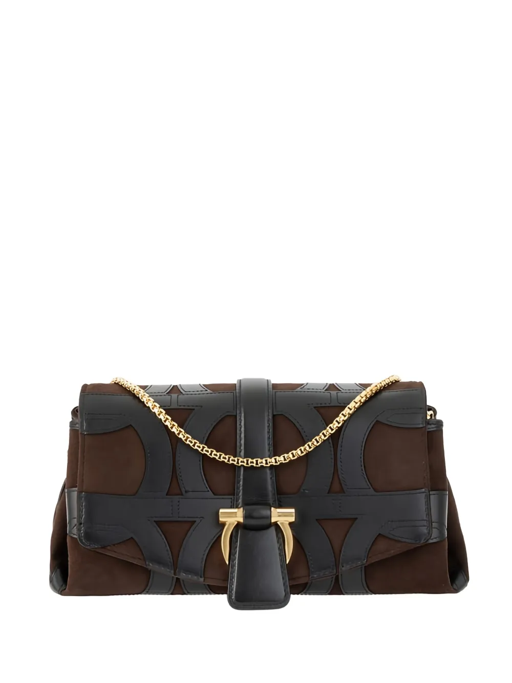 Ferragamo front flap crossbody bag (XS) - Brown