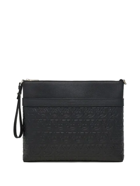 Ferragamo embossed-Gancini clutch bag