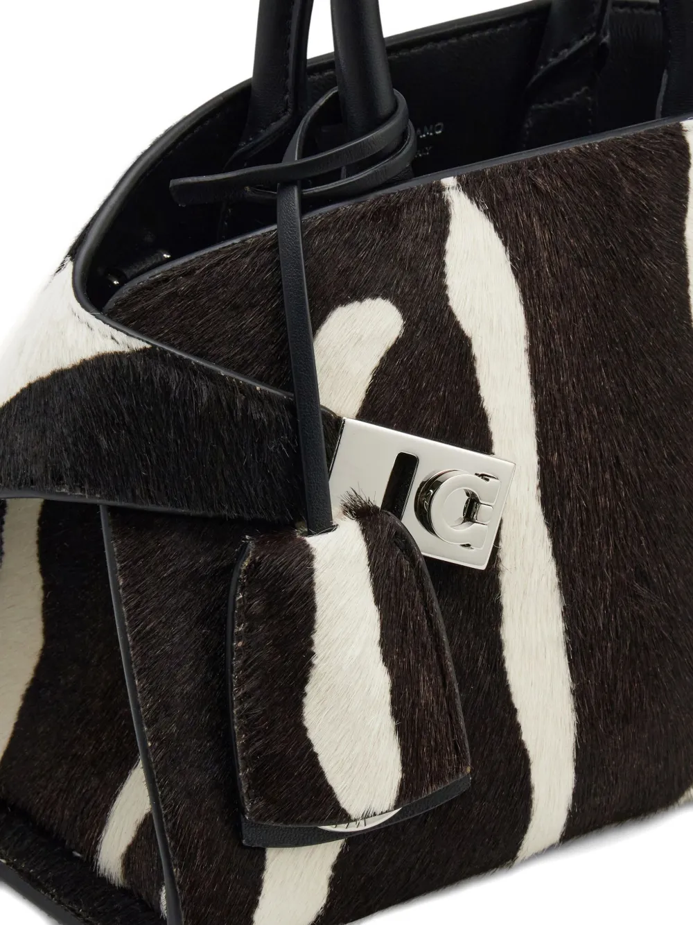 Ferragamo Hug tweekleurige mini-tas Zwart