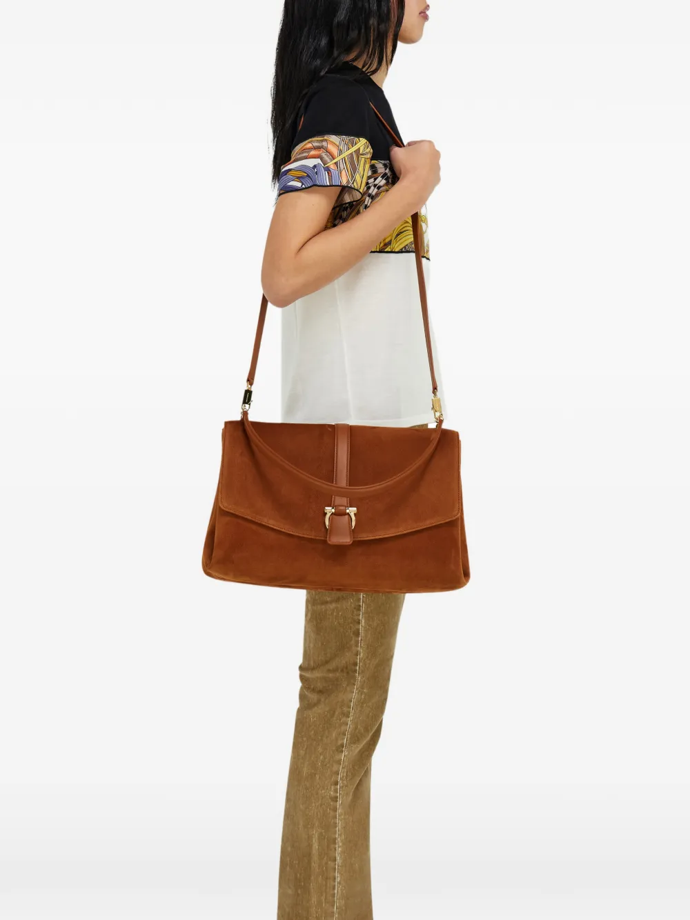large front flap shoulder bag