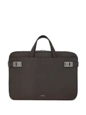 Ferragamo モノグラム レザービジネスバッグ | ブラック | FARFETCH JP
