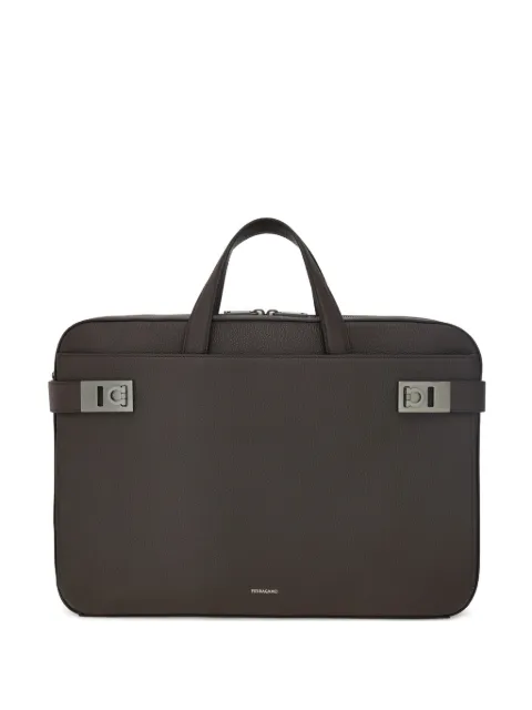 Ferragamo gancini buckle briefcase