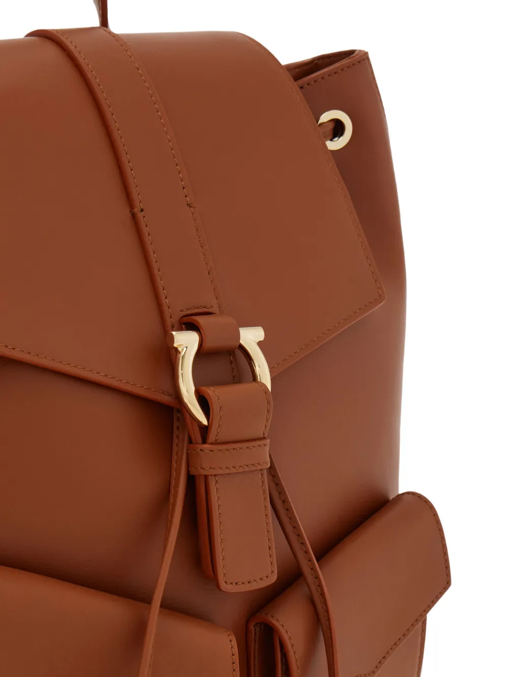 Ferragamo Medium leren rugzak Bruin