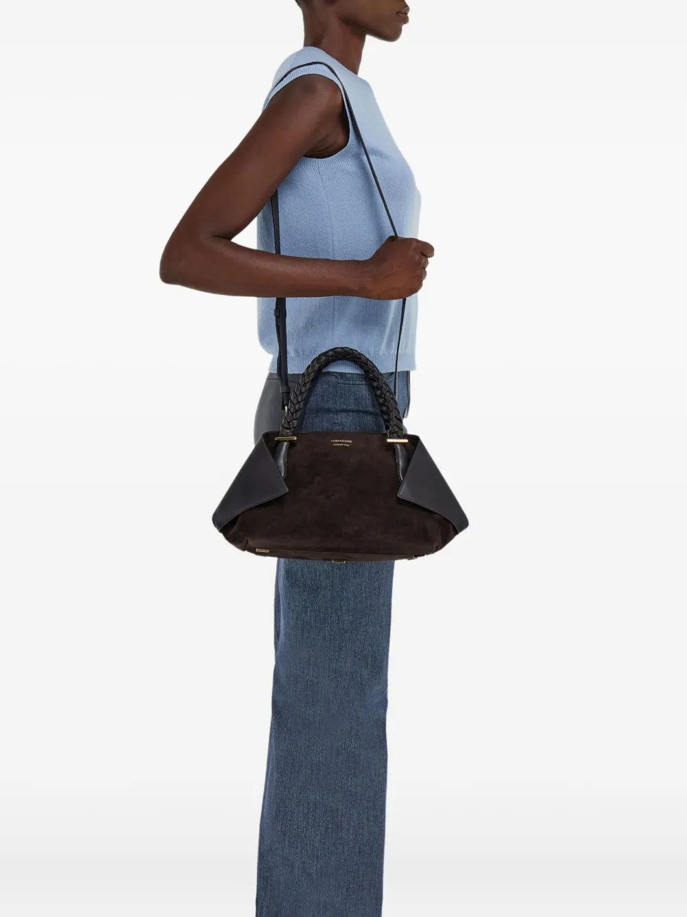 Ferragamo Medium schoudertas met omslag - Bruin