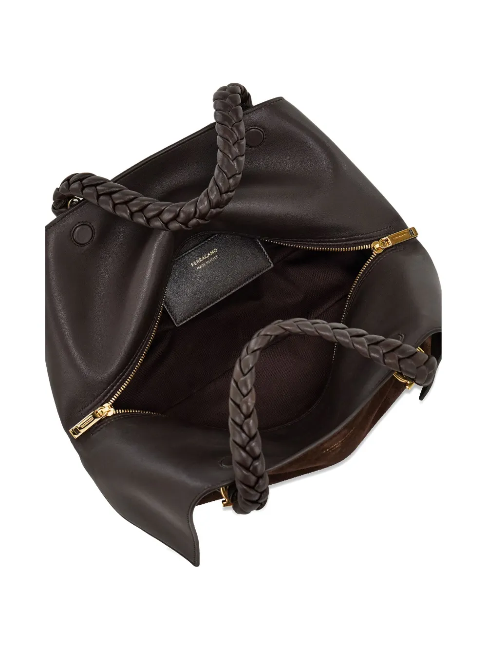 Ferragamo Medium schoudertas met omslag Bruin