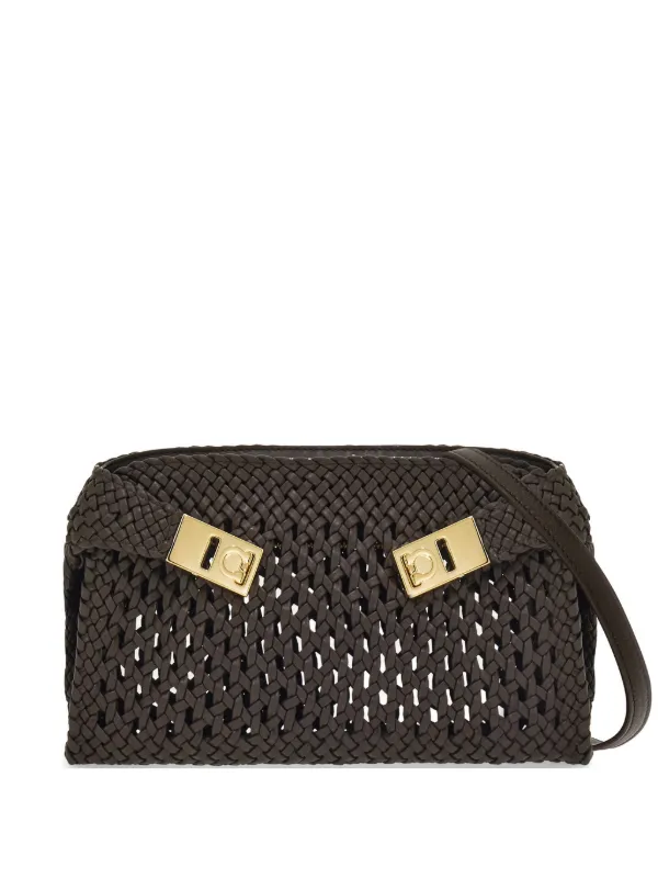 Ferragamo Hug Mini Crossbody Bag in Brown