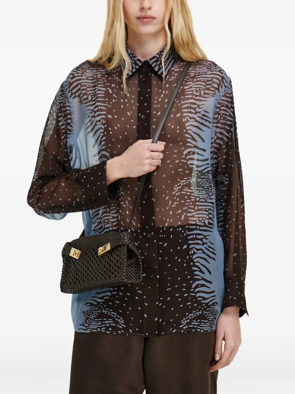 Ferragamo Hug kleine crossbodytas Bruin