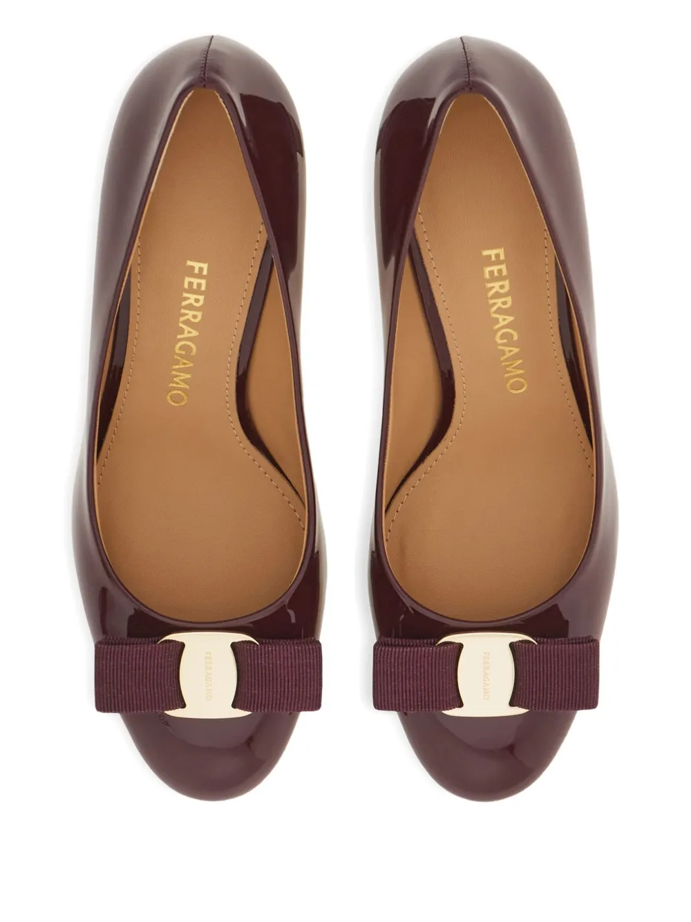Ferragamo 70mm Vara Bow pumps Paars