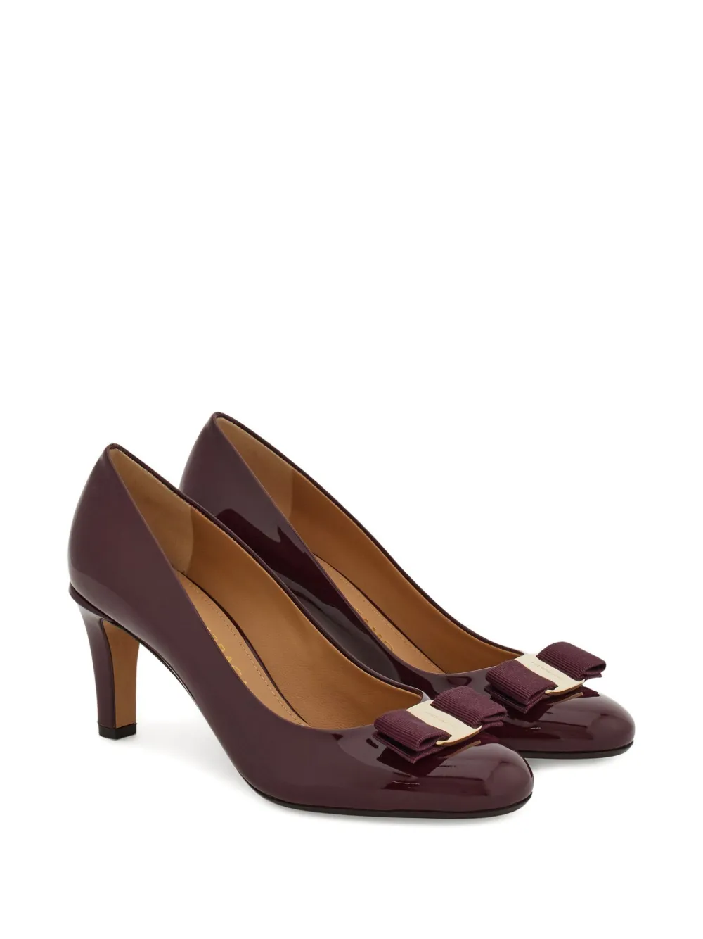 Ferragamo 70mm Vara Bow pumps Paars