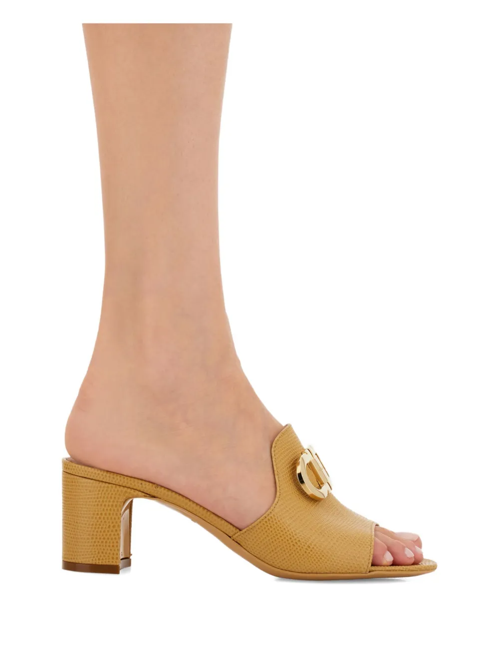 Ferragamo 50mm muiltjes met gancini-gesp Beige