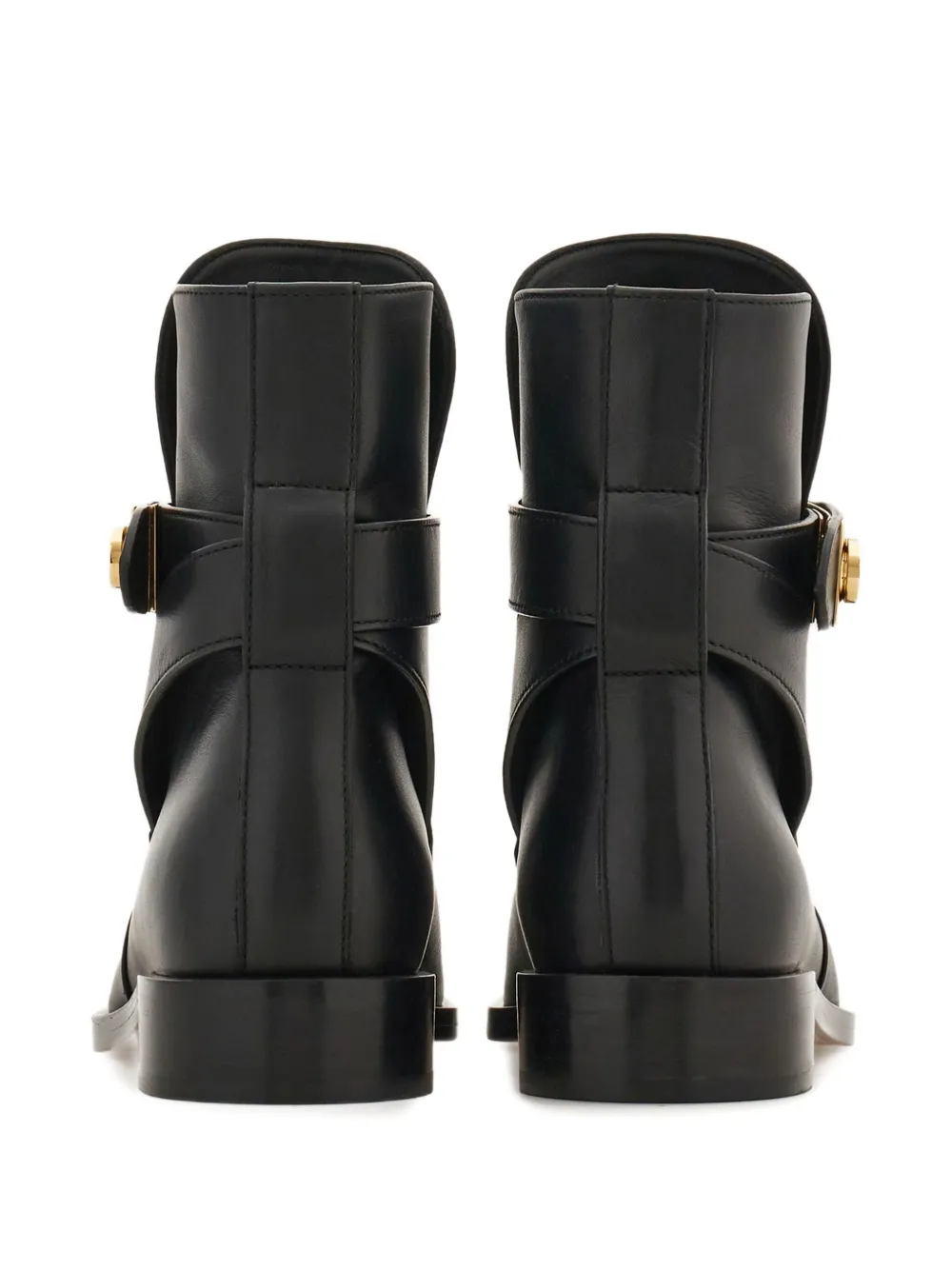 Ferragamo Hug-buckle Ankle Boots In Green