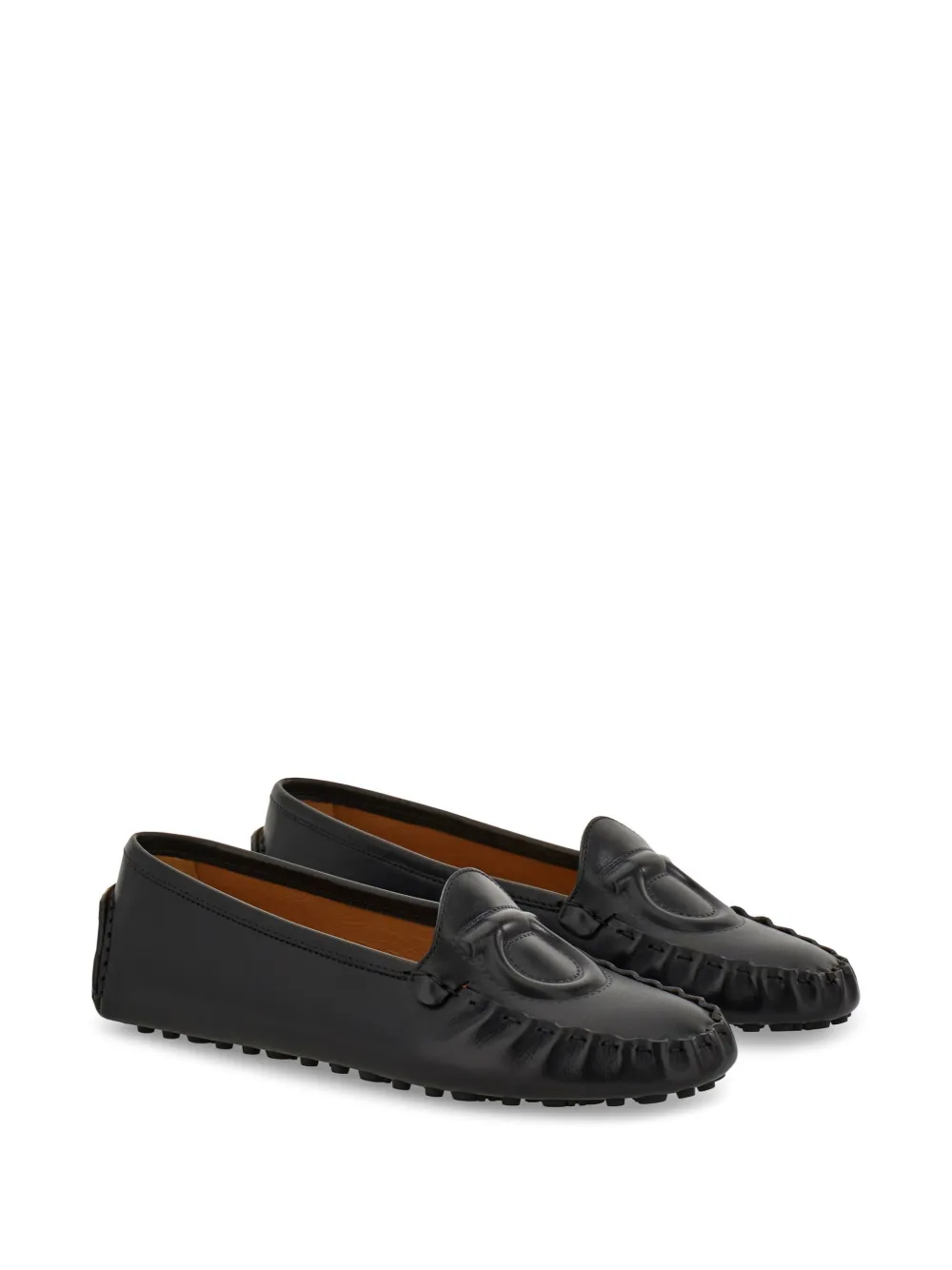 Ferragamo Gancini Driver loafers Zwart