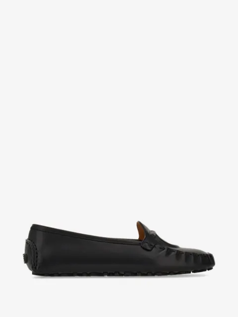 Gancini detail driver loafers
