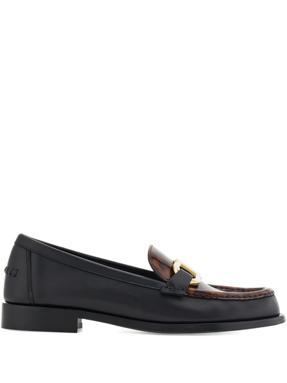 Ferragamo Tortoiseshell Gancio Loafers In Multi