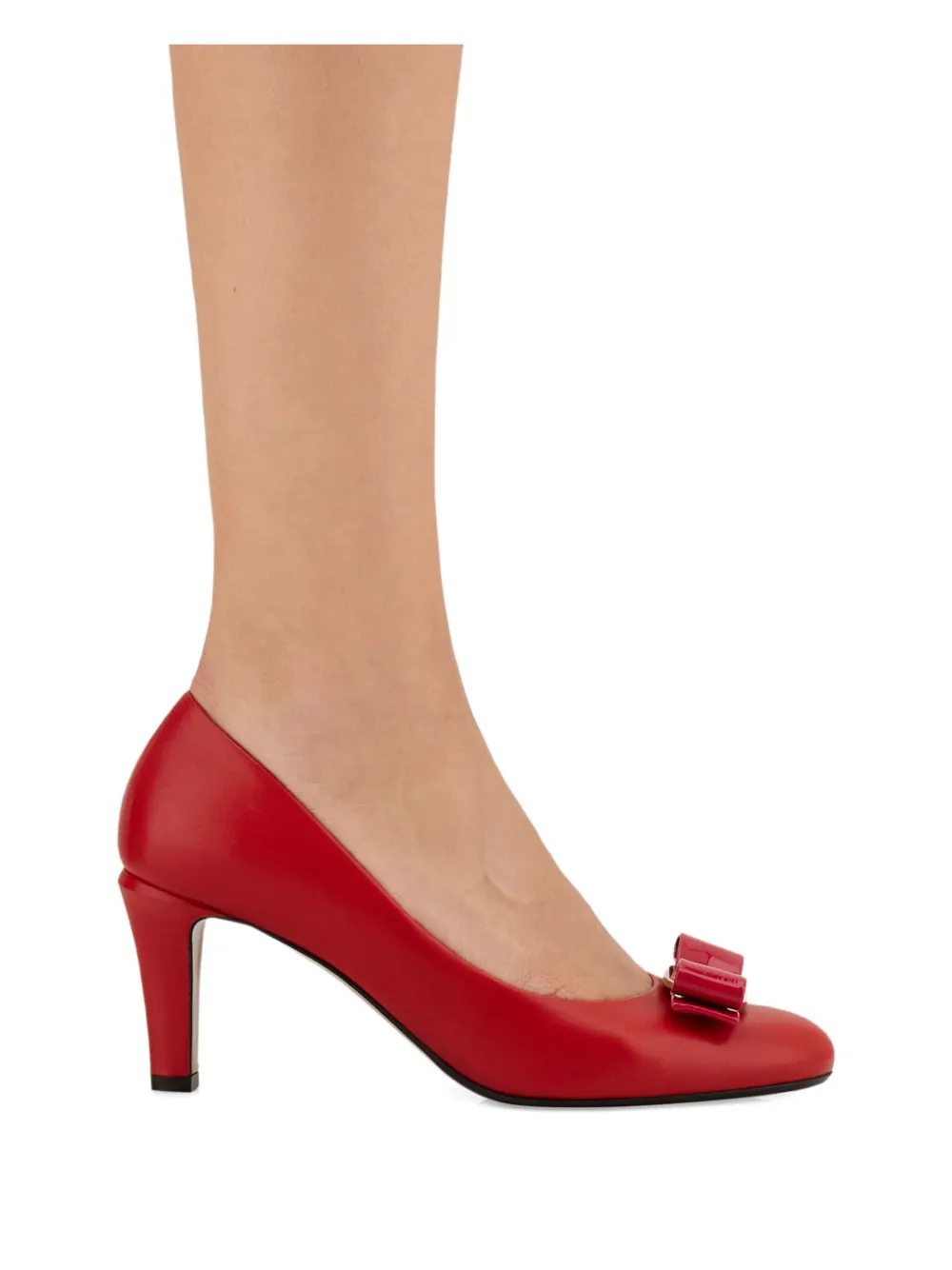 Ferragamo 70mm Vara Bow pumps Rood