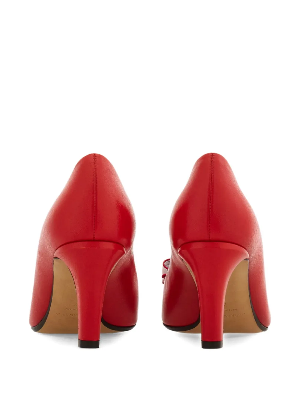 Ferragamo 70mm Vara Bow pumps Rood