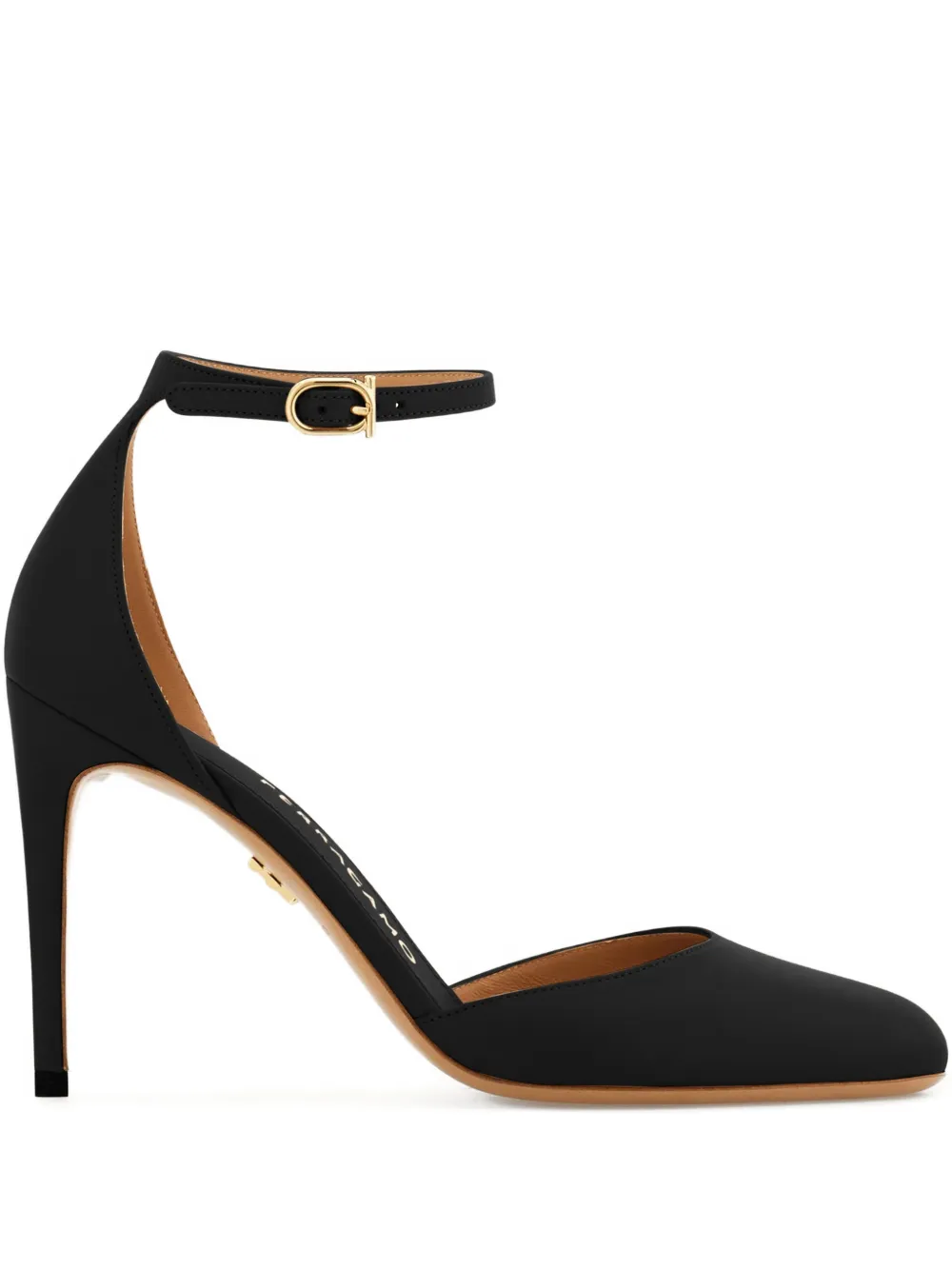 Ferragamo 90mm ankle-strap stiletto pump - Black