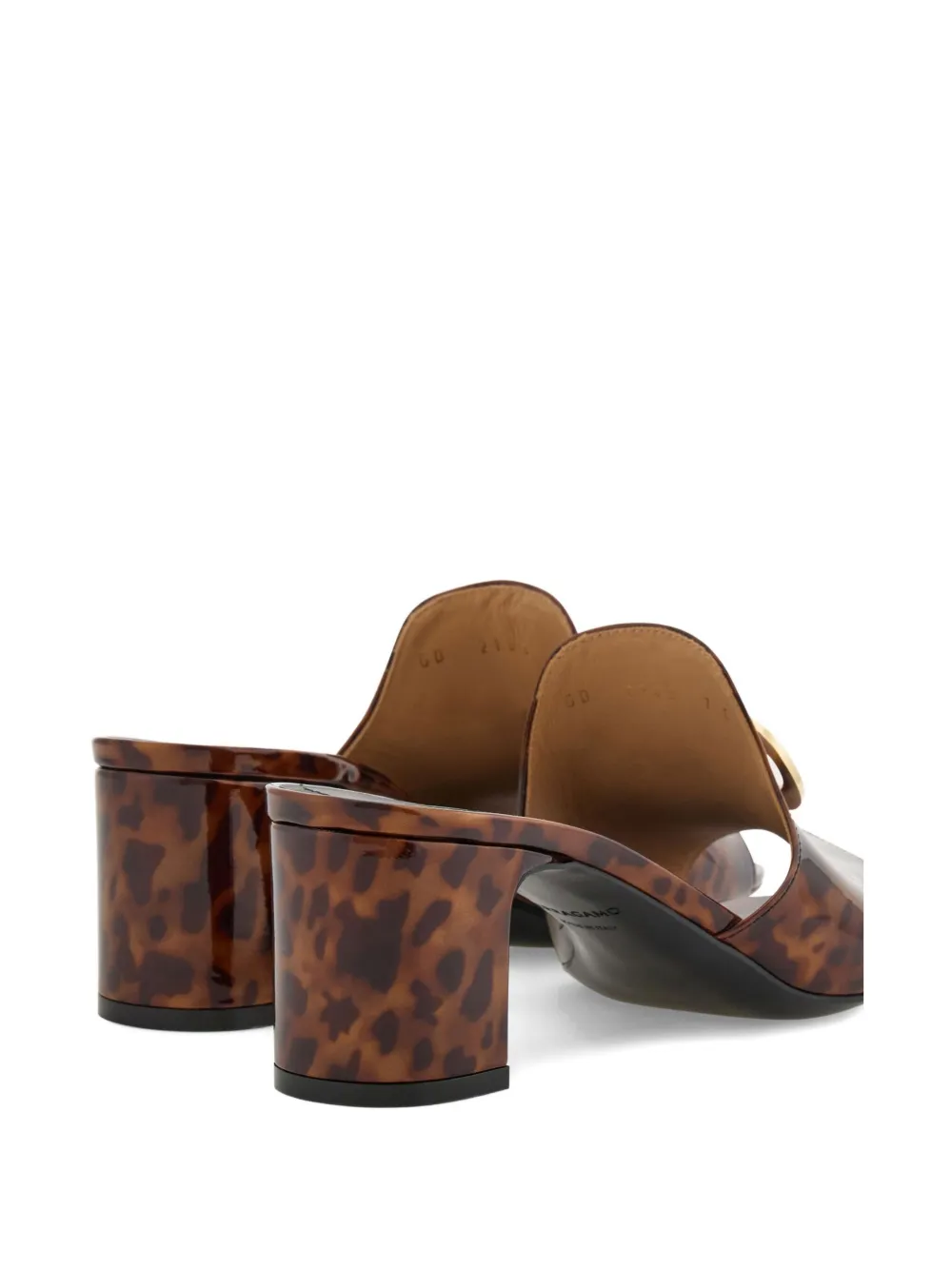 Ferragamo 50mm muiltjes met gancini-gesp Bruin