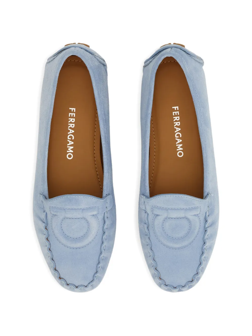 Ferragamo Gancini driver loafer Blauw