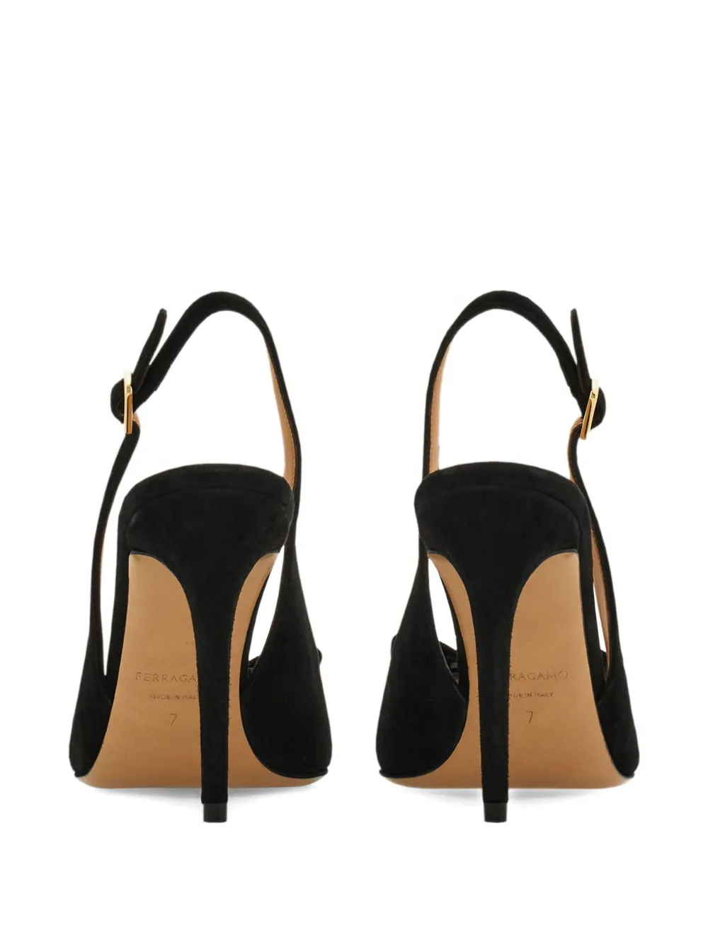 Ferragamo 90mm Vara Bow slingback pumps Zwart