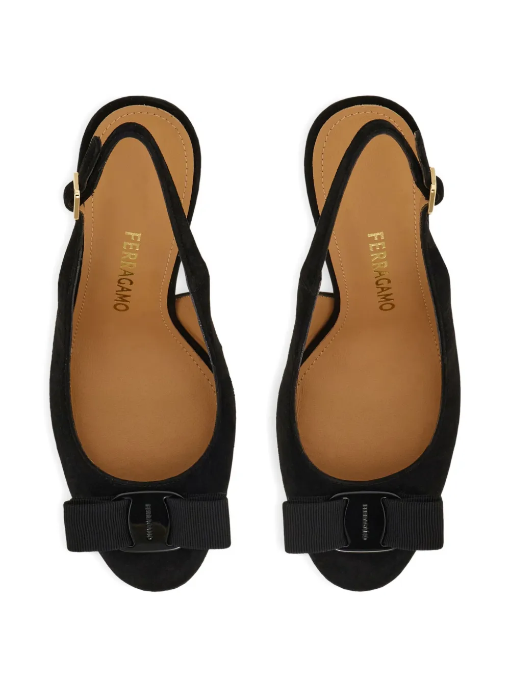 Ferragamo 90mm Vara Bow slingback pumps Zwart