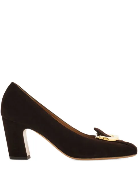 Ferragamo Gancini block heel pumps