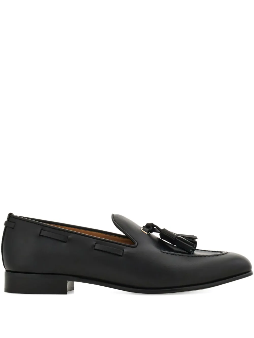 Ferragamo Loafer With Tassel Detail In Black