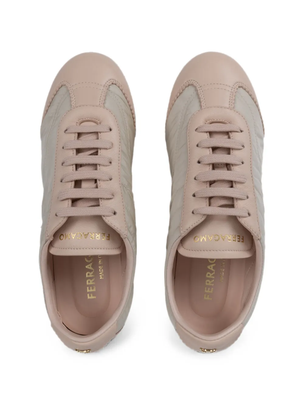 Ferragamo panelled sneakers Roze