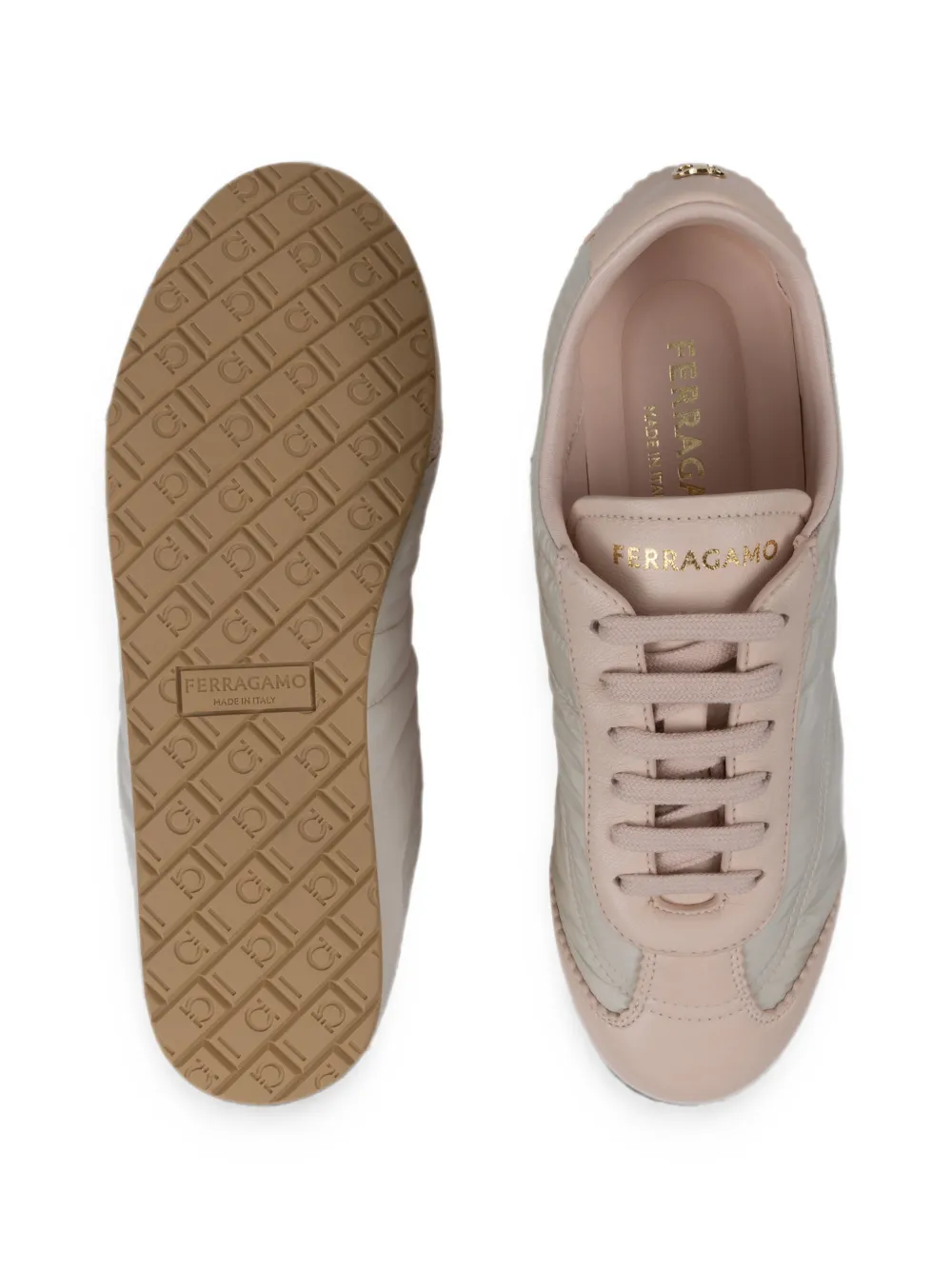 Ferragamo panelled sneakers Roze