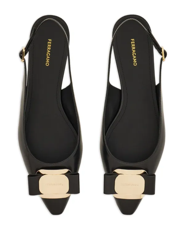 Ferragamo ヴァラ リボン スリングバック パンプス | ブラック