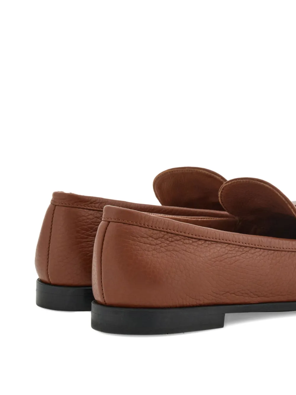 Ferragamo Gancini loafers met gesp Bruin