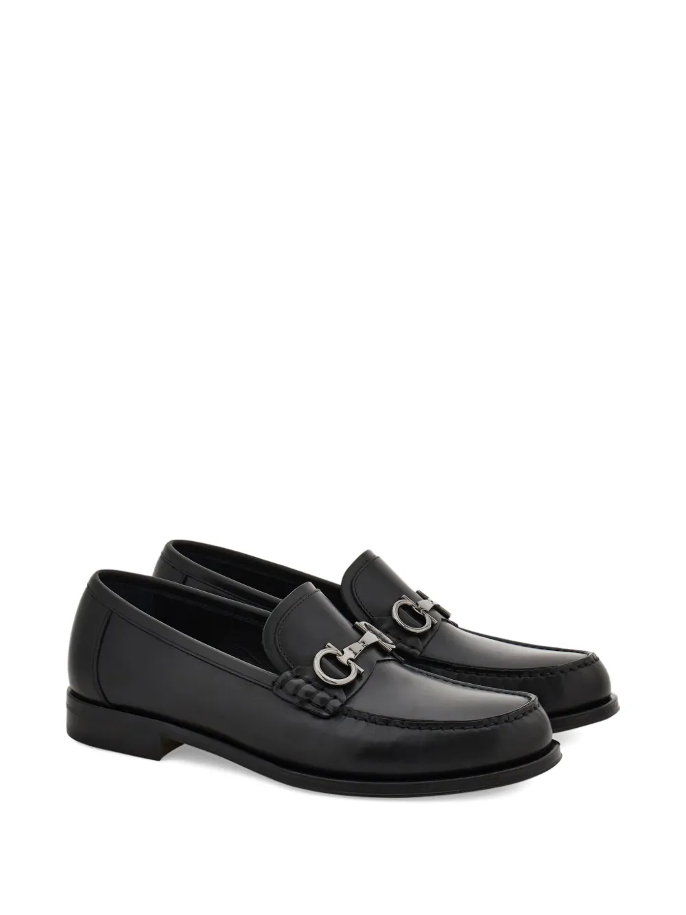 Ferragamo Loafers met Gancini-gesp Zwart