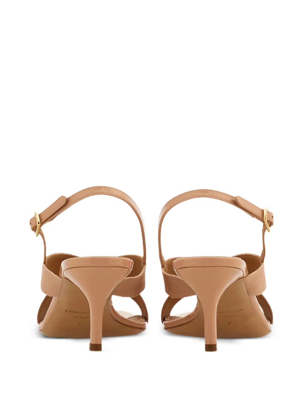 Ferragamo 50 mm Vara slingback sandalen met strik Bruin