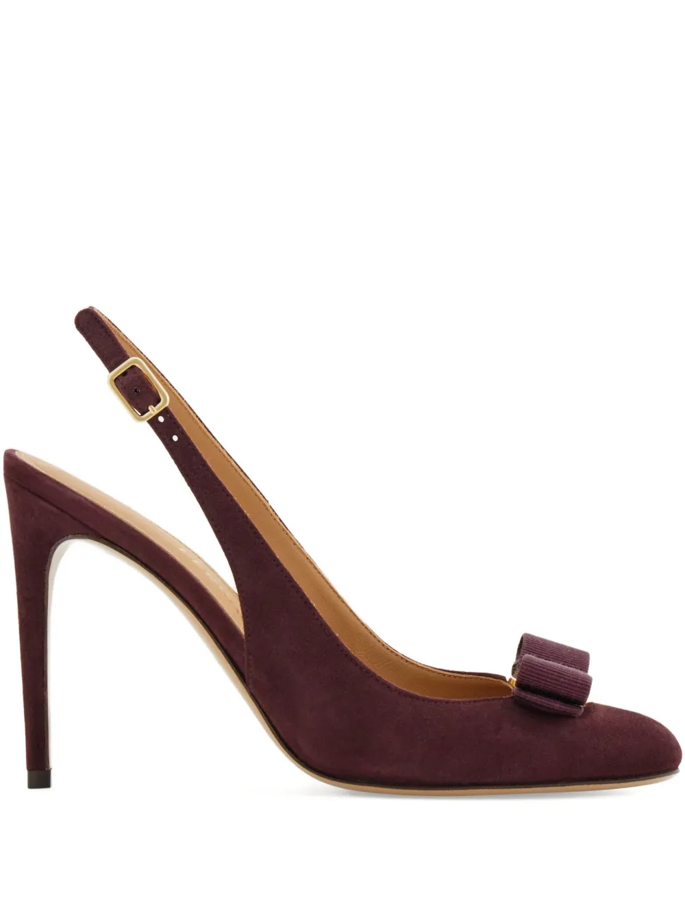 Ferragamo 90mm Vara Bow slingback pumps Paars