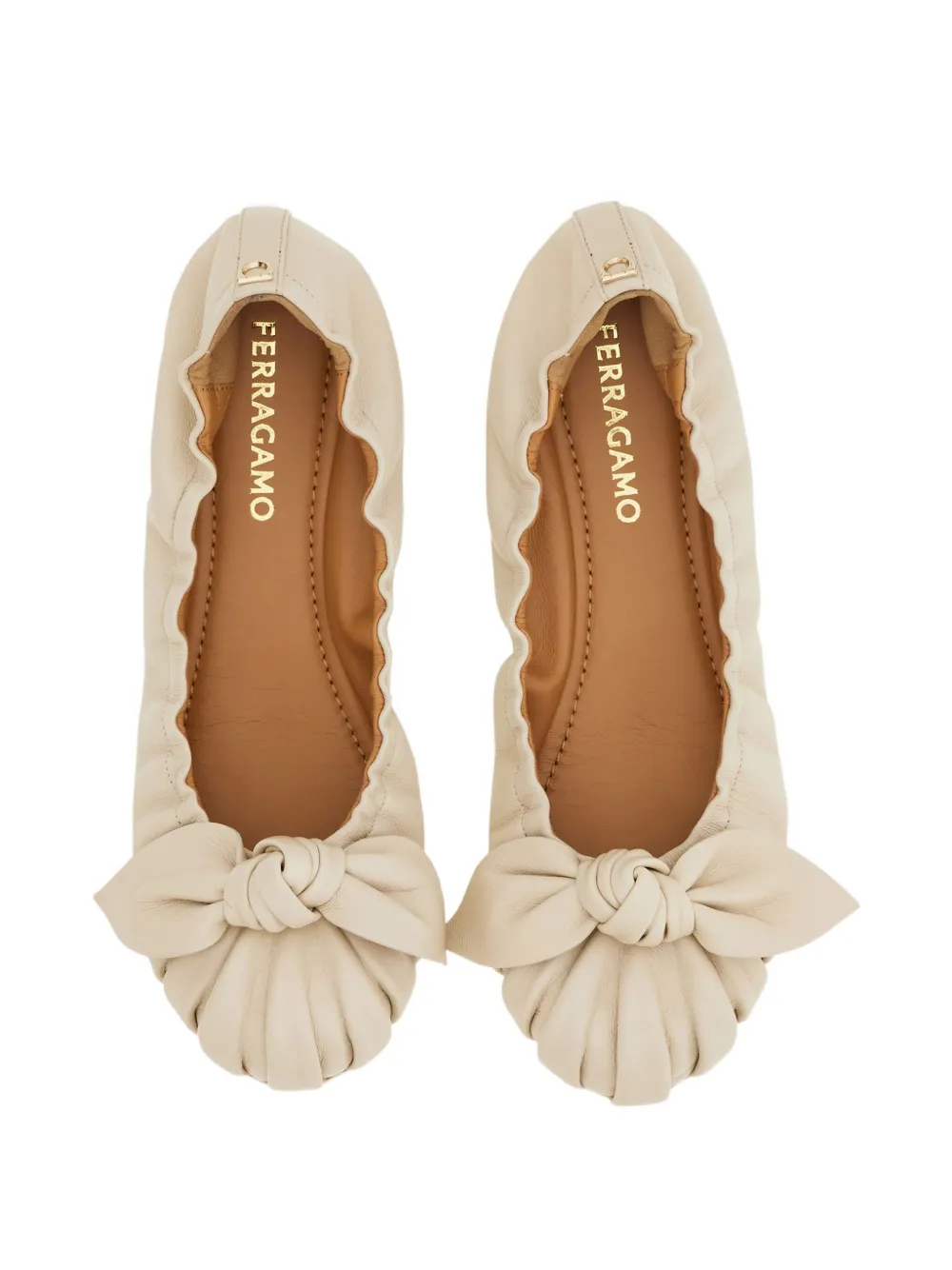Ferragamo Ballerinas Mit Schleifendetail In Neutral
