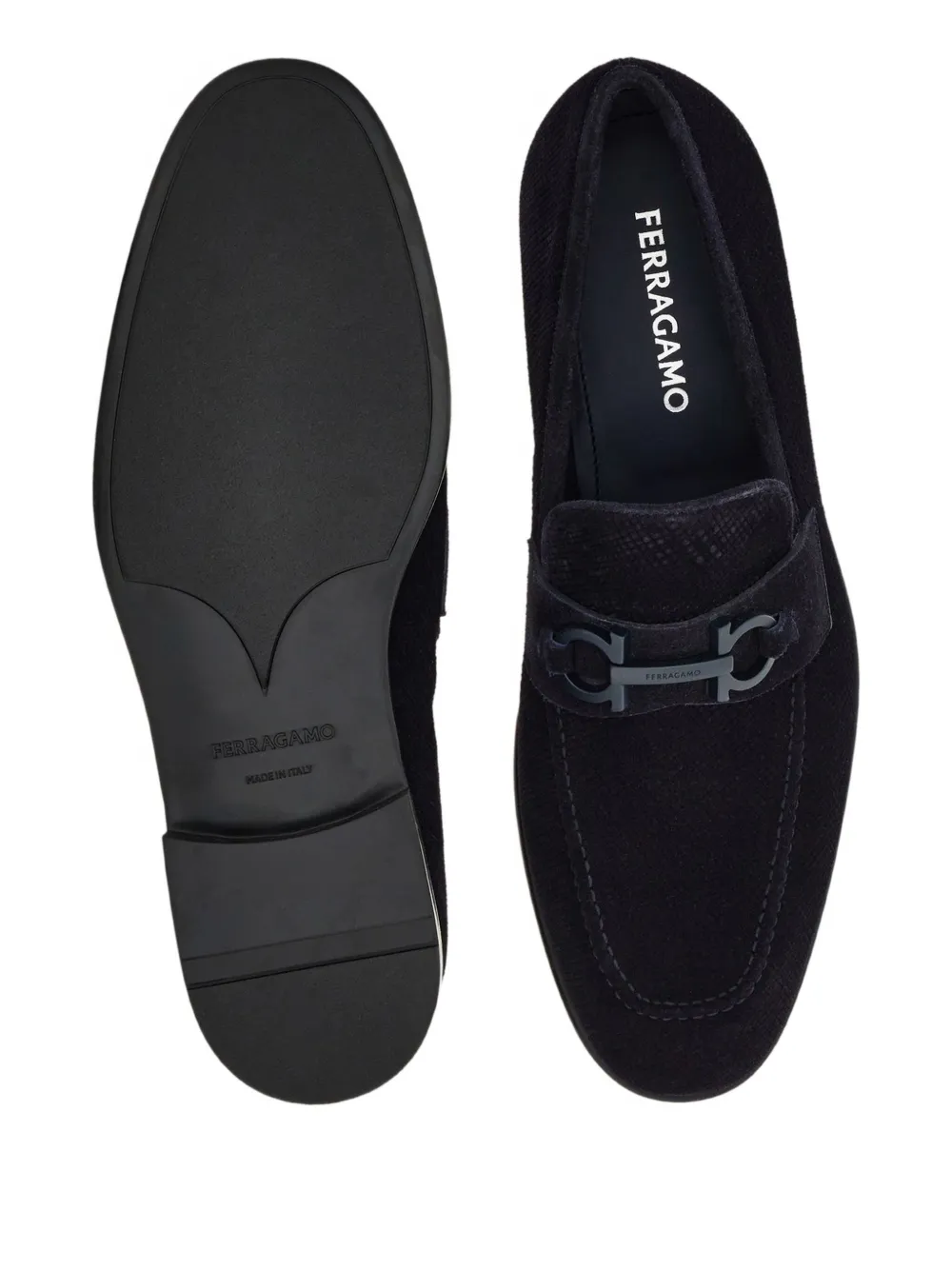 Ferragamo Loafers met Gancini-gesp Blauw