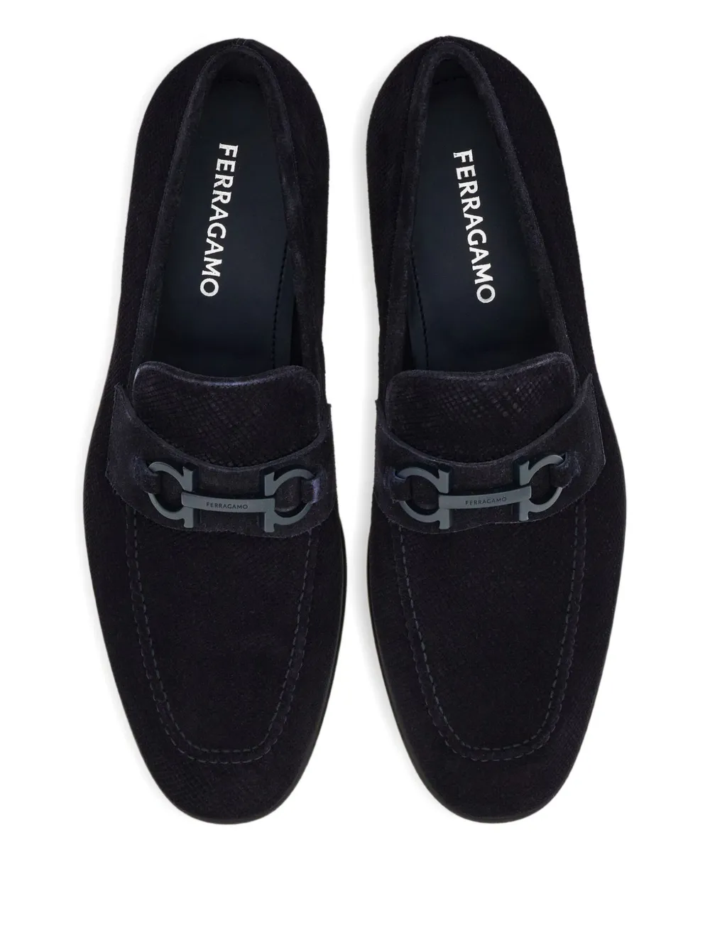 Ferragamo Loafers met Gancini-gesp Blauw