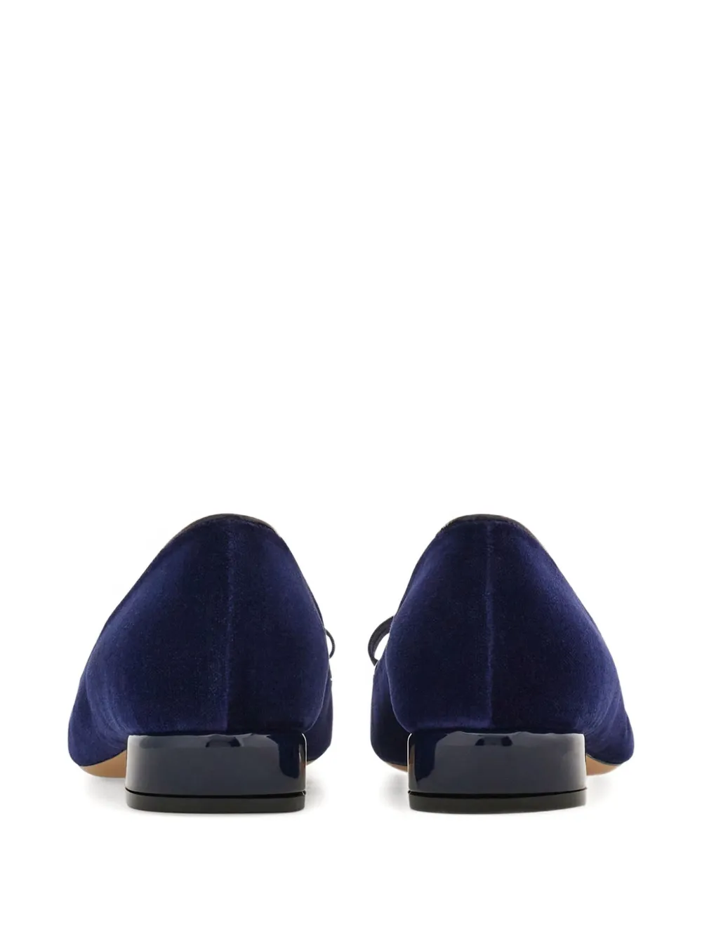 Ferragamo Gancini fluwelen pumps Blauw