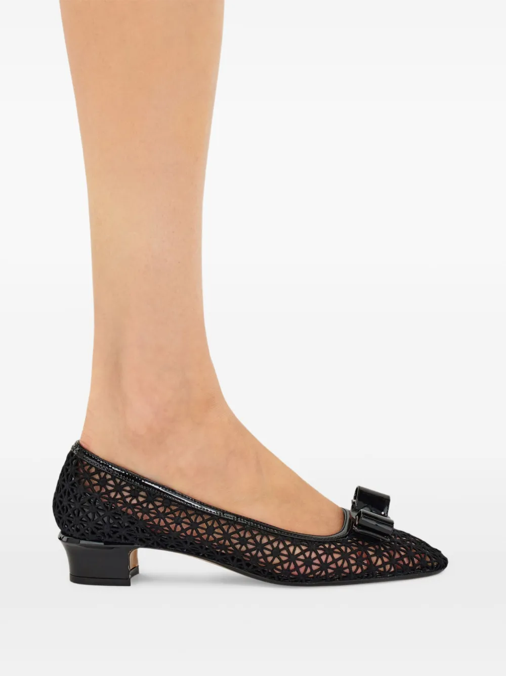 Ferragamo 30mm Vara Bow pumps Zwart