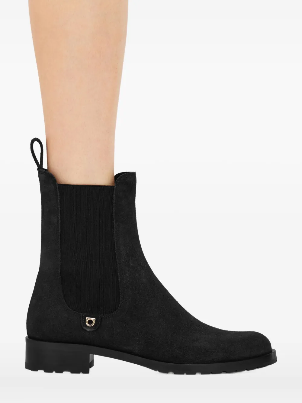 Ferragamo Suède Chelsea laarzen Zwart