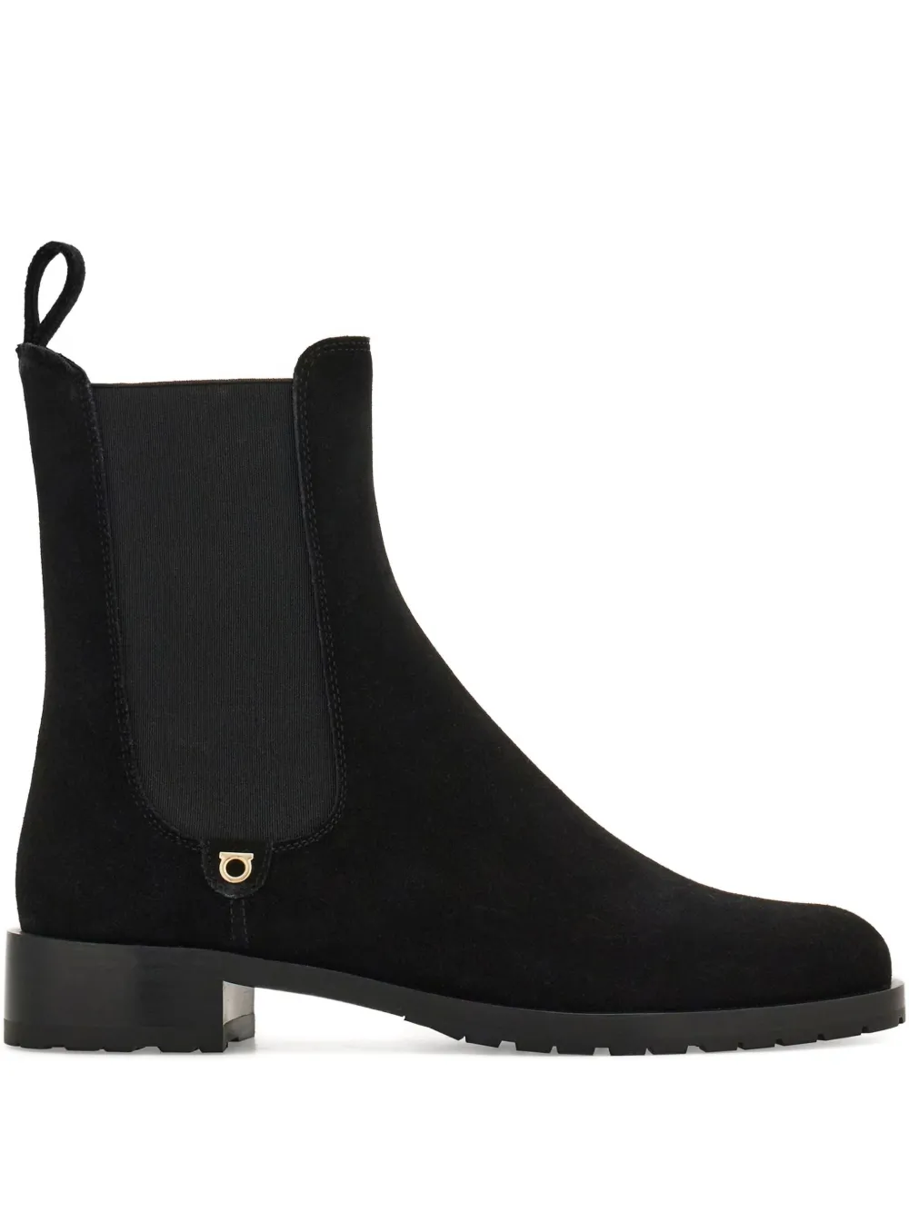Ferragamo Suède Chelsea laarzen Zwart