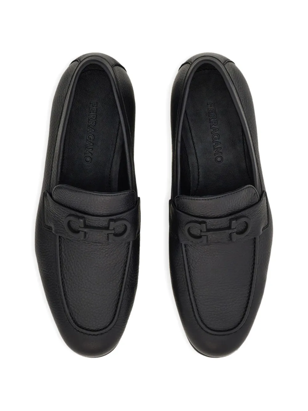 Ferragamo Loafers met Gancini gesp Zwart