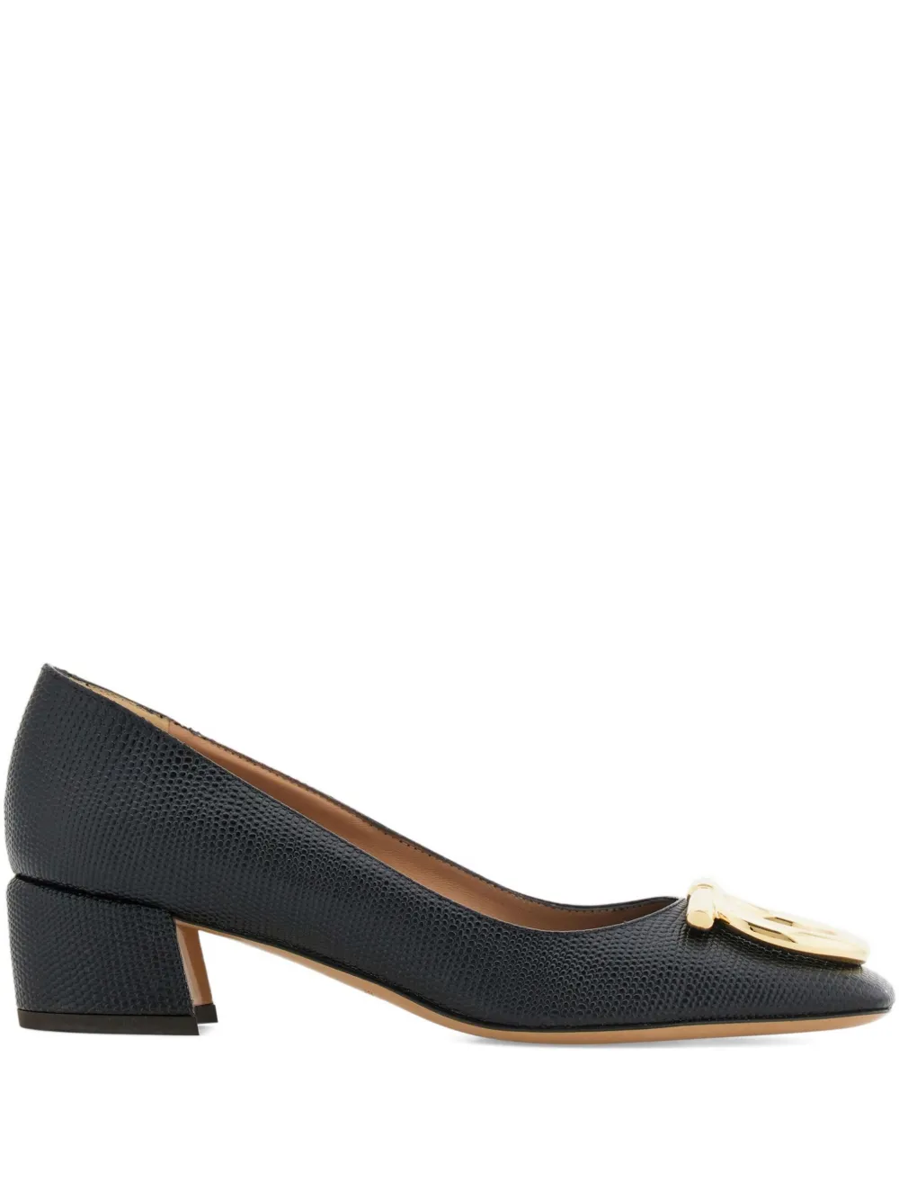 Ferragamo 40mm lizard Gancio pumps - Black