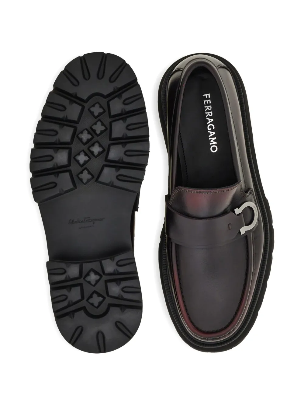 Ferragamo Loafers met Gancini-gesp Rood